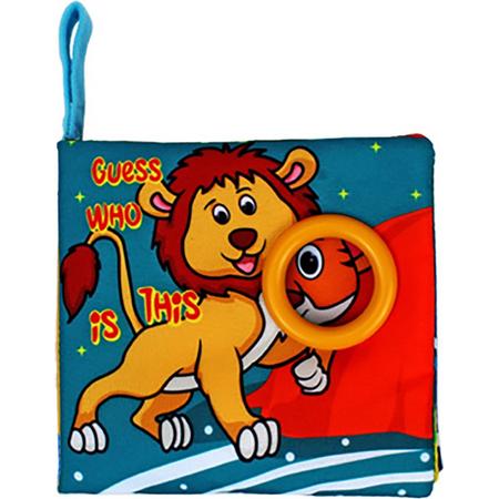 Baby speelgoed/knisperboekje /Educatief Baby Speelgoed /Zacht Baby boek /Zacht Speelgoed/Speelgoed voor baby/ educatief boek/ Guess the animal Lion