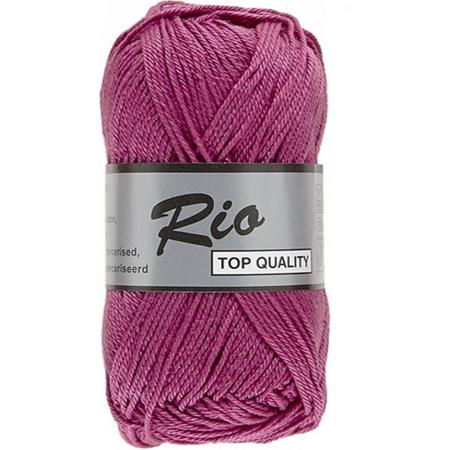 Lammy yarns Rio katoen garen - cyclaam roze