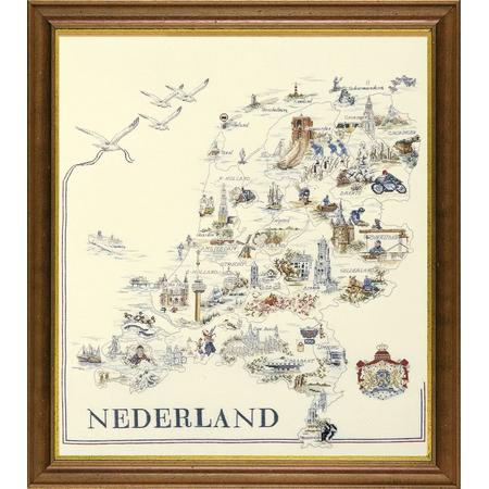 borduurpakket 33786 kaart van nederland