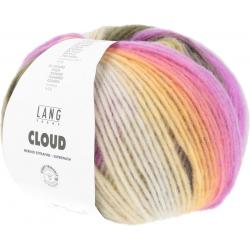 Lang Yarns Cloud 100 gram nr 0006 Roze Geel Groen Gemêleerd