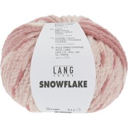 Lang Yarns Snowflake - kleur rood/wit - 1072.0087 - 50 gram - 115 meter - 47% katoen (pima), 42% baby alpaca, 7% nylon, 4% merinowol extra fine - naalddikte 6-7
