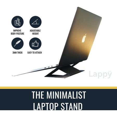 In en uitklapbare laptop standaard
