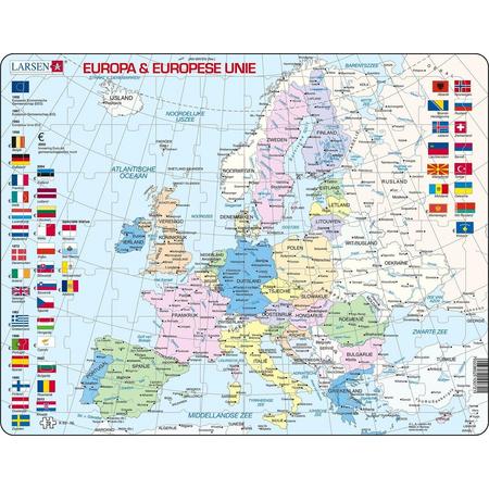 Larsen Puzzel Maxi Kaart - Europa 70 stukjes
