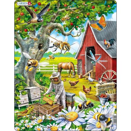 Puzzel Maxi Dieren - De imker bij de bijen - 53 stukjes