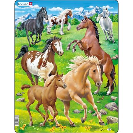 Puzzel Maxi Dieren - Paarden - 65 stukjes