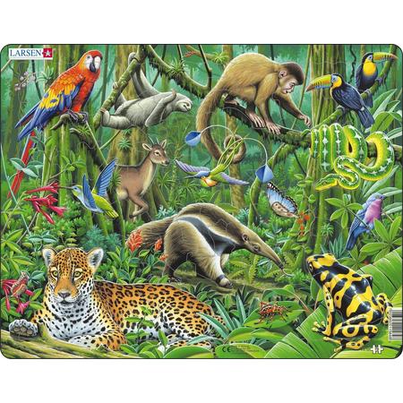 Puzzel Maxi Dieren - Zuid-Amerikaans Regenwoud  - 70 stukjes