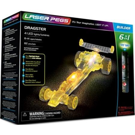 Dragster raceauto Laser Pegs 6 in 1