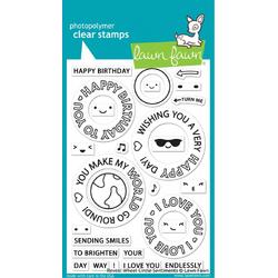 Reveal Wheel Circle Sentiments Clear Stamps (LF2225)