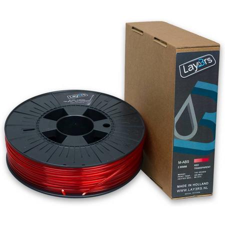 Lay3rs M-ABS Red Transparant - 1.75 mm