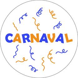LBM Raamsticker rond - Carnaval - Lampegat