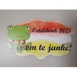 Oeteldonk raamsticker - 2021 carnaval - t is om te janke - den bosch - raam sticker