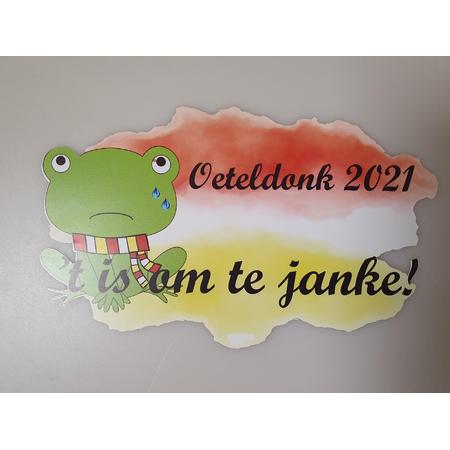 Oeteldonk raamsticker - 2021 carnaval - t is om te janke - den bosch - raam sticker