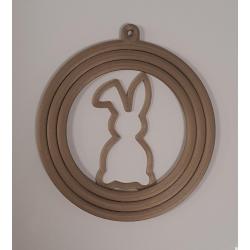Pasen - ronde paashanger - 1 hanger - uitvouwbaar - paastakken - paasboom - versiering - decoratie – brons