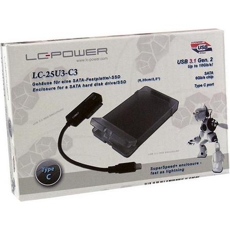 LC-25U3-C3 - USB 3.1 Gen. 2 Type C  voor 2,5 SATA HDD Behuizing