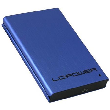 LC-Power LC-25U3-XL 2.5 Stroomvoorziening via USB Blauw behuizing voor opslagstations