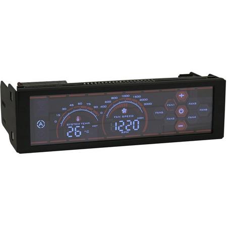 LC-Power LC-CFC-1 5.25 LCD Zwart snelheidsregelaar voor ventilator