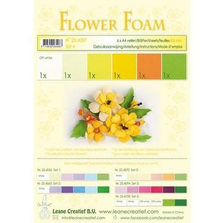 Flower Foam assortiment set 4 Geel
