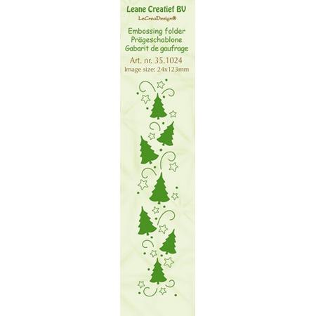 LeCrea - Border embossing folder Christmas trees 35.1024  24x123mm