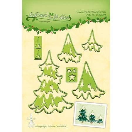 LeCrea - Leabilitie Christmas Trees snij en embossing mal 45.0829