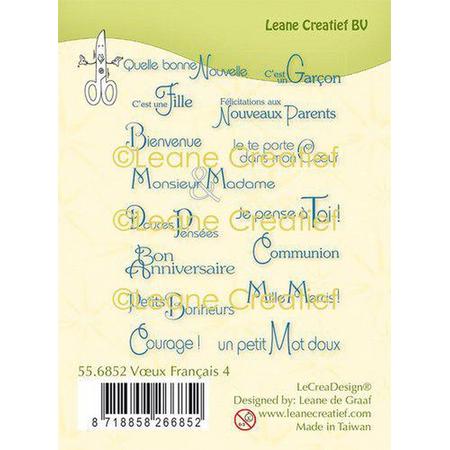 LeCrea - clear stamp combi  Franse teksten 4 55.6852