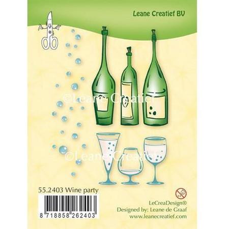 Leane Creatief - stempel Wine party 55.2403
