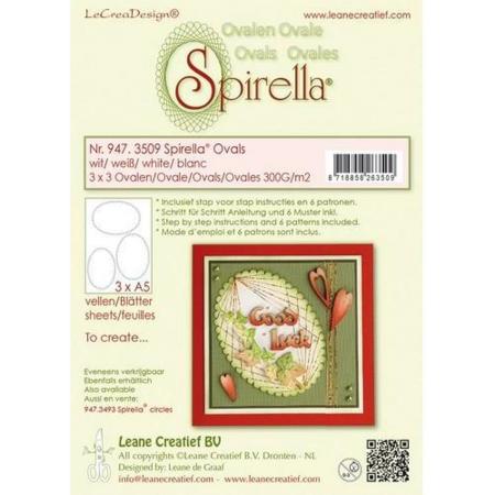 Spirella� 9 Voorgesneden ovalen 300 gr. 3 verschillende formaten, wit incl. instructies en 6 patronen