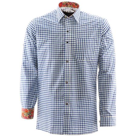 Overhemd lederhosen Blauw Premium, L