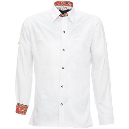 Overhemd lederhosen Wit Premium, S