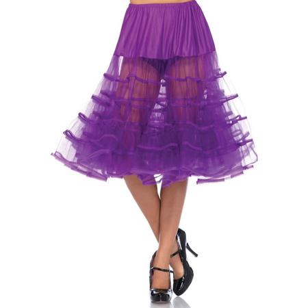 Lange fel paarse petticoat voor dames