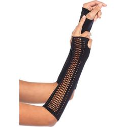 Leg Avenue fingerloze corset handschoenen Model 2148 (zwart)