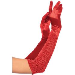 Satijnen Handschoenen Rood