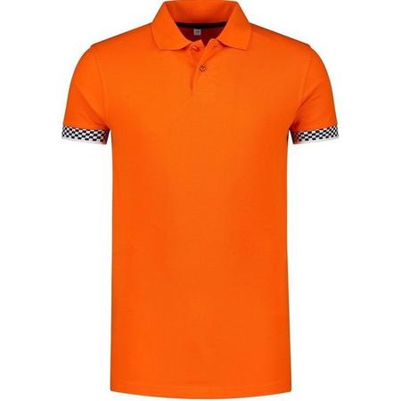Grote maten oranje polo shirt racing/Formule 1 voor heren - Nederland supporter/fan kleding - Race/racen/racing - Formule 1 verkleedkleding 6XL (64)
