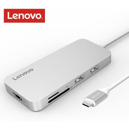 Lenovo - Type-C hub met 4K HDMI, 2x USB 3.0, Type-C en TF/SD kaartlezer