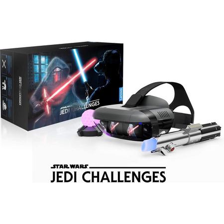 Lenovo Star Wars Jedi Challenges Game Oogmend-Reality-pakket met headset, lichtzwaard en pijlzender, AR headset