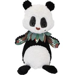 Les Deglingos Knuffel Panda Zwart/wit 35 Cm