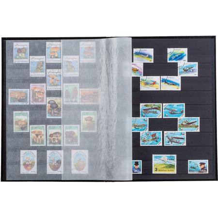 Leuchtturm - Postzegelinsteekalbum met 32 zwarte bladzijden - Basic S32 - harde zwarte kaft