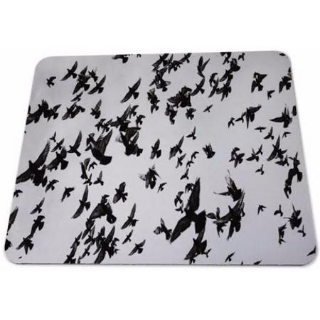 LeuksteWinkeltje - Vogels - muismat met textiel toplaag - 22 x 18 cm