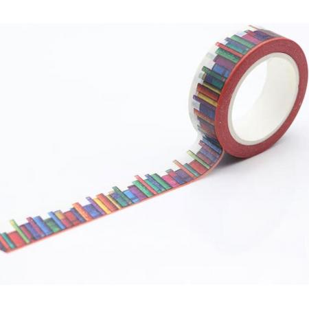 LeuksteWinkeltje masking tape Boeken - decoratie washi papier tape 15 mm x 10 m