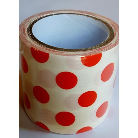 LeuksteWinkeltje masking tape Oranje stippen C - decoratie washi papier tape - 48 mm x 4 m