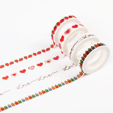 Love - Decoratie washi / masking papier tape - 8 mm x 10 m - LeuksteWinkeltje