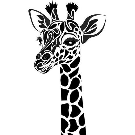 stickers Giraffe cadeaustickers sluitzegels 5.5 x 10 cm 12 stuks