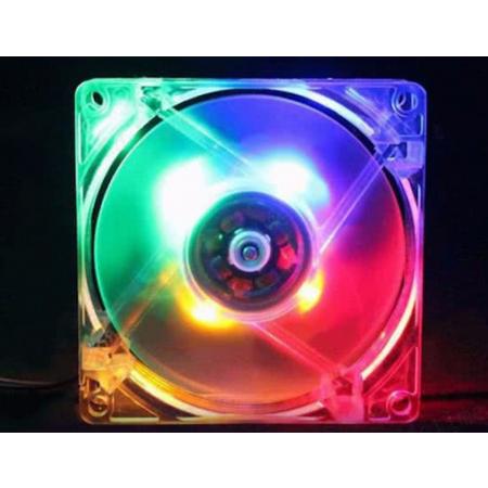 Computer PC ventilator 12V Fan LED 80 mm cooler
