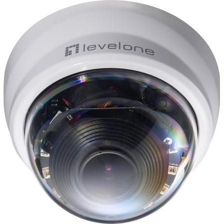 LevelOne FCS-4301 IP security camera Dome Zwart, Wit