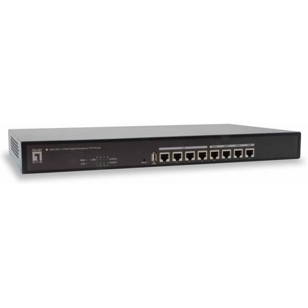 LevelOne GBR-4001 bedrade router Gigabit Ethernet Zwart