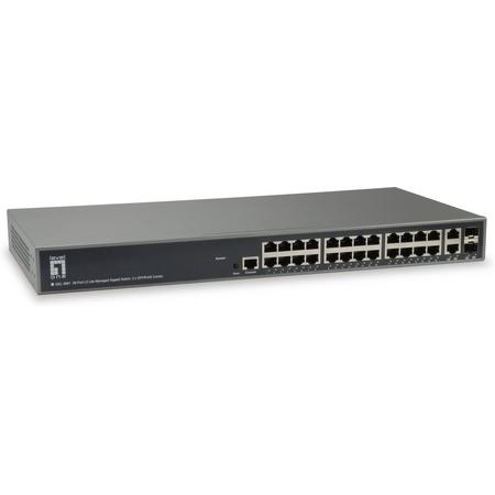 LevelOne GEL-2681 Managed L3 Gigabit Ethernet (10/100/1000) Zwart