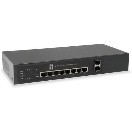 LevelOne GEP-1022W120 Gigabit Ethernet (10/100/1000) Power over Ethernet (PoE) Zwart