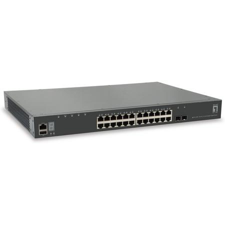 LevelOne GTL-2881 Managed L3 Gigabit Ethernet (10/100/1000) Grijs