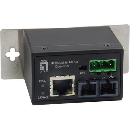 LevelOne IEC-4002 100Mbit/s Multimode Zwart netwerk media converter