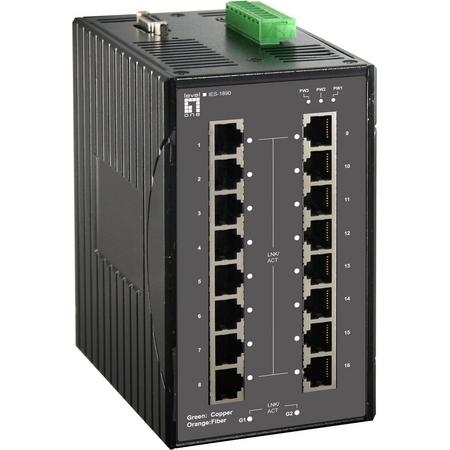 LevelOne IES-1890 Managed Fast Ethernet (10/100) Zwart