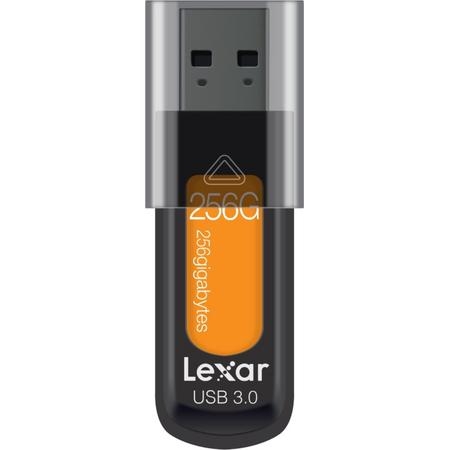 Lexar 256GB JumpDrive S57 USB flash drive USB Type-A 3.0 (3.1 Gen 1) Zwart, Oranje